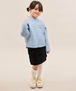 【KIDS/キッズ】もちもちリブ切り替えニットプルオーバー/イージーケア・リンクコーデ