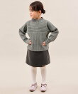 【KIDS/キッズ】もちもちリブ切り替えニットプルオーバー/イージーケア・リンクコーデ