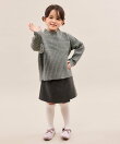 【KIDS/キッズ】もちもちリブ切り替えニットプルオーバー/イージーケア・リンクコーデ