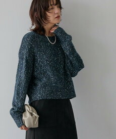 【SALE／40%OFF】AMERICAN HOLIC ラメmixネップニットプルオーバー アメリカンホリック トップス ニット ネイビー ピンク ホワイト
