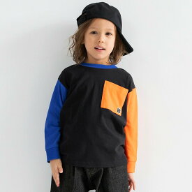 【SALE／11%OFF】branshes 【WEB限定/DRC】ポケット長袖Tシャツ ブランシェス トップス カットソー・Tシャツ ホワイト ブラック パープル ブルー