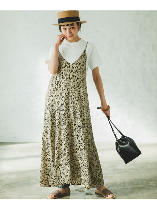 Pairmanon ママサイズ リンクコーデ Aライン 総柄 キャミワンピース ドット レオパード アニマル ラインアート 花柄 Rakuten Fashion 楽天ファッション 旧楽天ブランドアベニュー Cf1197