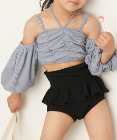 【SALE／58%OFF】PAL GROUP OUTLET 【Chico】Kids オフショルシャーリングトップス パル グループ アウトレット ファッション雑貨 その他のファッション雑貨 ブルー ホワイト イエロー