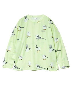 go slow caravan �K���K�������O�X���[�uTEE (WOMENS) �S�[�X���[�L�����o�� �g�b�v�X �J�b�g�\�[�ET�V���c �u���b�N �O���[���y���������z