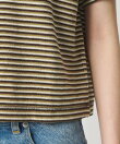 コットン パイルボーダー ショートスリーブ Tシャツ