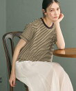 コットン パイルボーダー ショートスリーブ Tシャツ