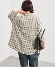 メタルボタンオンブレーチェックシャツ