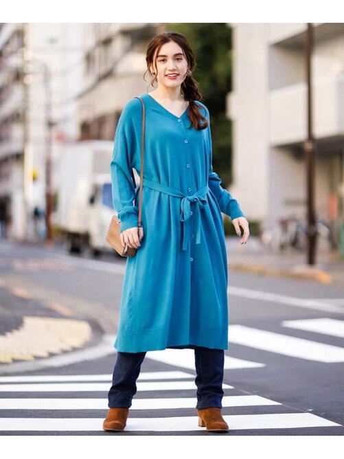 Eur3 大きいサイズ Vネックカーディガンワンピース Rakuten Fashion 楽天ファッション 旧楽天ブランドアベニュー Y