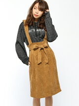 【Dukkah】(L)サスツキリボンAラインスカート