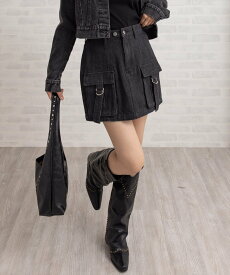 【SALE／45%OFF】clear カーゴミニスカート クリア スカート ミニスカート ブルー ブラック