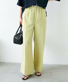 【SALE／50%OFF】le.coeur blanc 《さらっとした素材感》タンブラーブッチャーイージーパンツ ルクールブラン パンツ その他のパンツ グレー イエロー【送料無料】