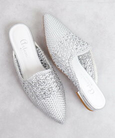 【SALE／20%OFF】artemis by DIANA メッシュ フラットミュール アルテミス バイ ダイアナ シューズ・靴 ミュール ホワイト シルバー【送料無料】