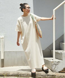 【SALE／10%OFF】FREAK'S STORE USAコットンビッグシルエットTシャツワンピース【限定展開】 25SS フリークスストア ワンピース・ドレス ワンピース ブラック ブラウン レッド ホワイト イエロー ネイビー【送料無料】