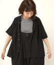 【SALE／30%OFF】RNA-N RNA-N/(W)B2886 コットンボイルハーフスリーブシャツ アールエヌエーエヌ トップス シャツ・ブラウス ブルー カーキグリーン ブラック【送料無料】