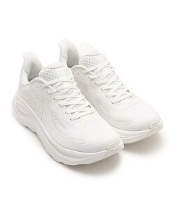 HOKA HOKA CLIFTON 10 WHITE / WHITE �A�g���X �V���[�Y�E�C �X�j�[�J�[ �z���C�g�y���������z