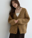 【WEB限定 】片畦ビッグシルエットVネックニットアウター