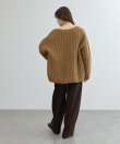【WEB限定 】片畦ビッグシルエットVネックニットアウター
