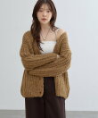 【WEB限定 】片畦ビッグシルエットVネックニットアウター