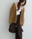 【WEB限定 】片畦ビッグシルエットVネックニットアウター