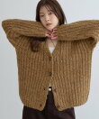 【WEB限定 】片畦ビッグシルエットVネックニットアウター