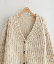 【WEB限定 】片畦ビッグシルエットVネックニットアウター