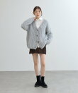 【WEB限定 】片畦ビッグシルエットVネックニットアウター