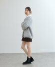 【WEB限定 】片畦ビッグシルエットVネックニットアウター