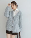 【WEB限定 】片畦ビッグシルエットVネックニットアウター