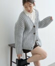 【WEB限定 】片畦ビッグシルエットVネックニットアウター