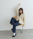 【WEB限定 】片畦ビッグシルエットVネックニットアウター