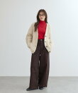 【WEB限定 】片畦ビッグシルエットVネックニットアウター
