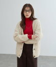 【WEB限定 】片畦ビッグシルエットVネックニットアウター