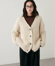 【WEB限定 】片畦ビッグシルエットVネックニットアウター