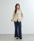 【WEB限定 】片畦ビッグシルエットVネックニットアウター