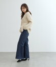 【WEB限定 】片畦ビッグシルエットVネックニットアウター