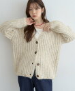 【WEB限定 】片畦ビッグシルエットVネックニットアウター