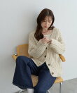 【WEB限定 】片畦ビッグシルエットVネックニットアウター