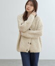 【WEB限定 】片畦ビッグシルエットVネックニットアウター