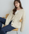 【WEB限定 】片畦ビッグシルエットVネックニットアウター