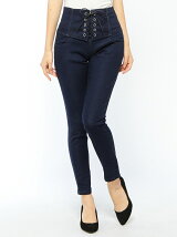 【JUNIOR SWEET】(L)レースアップスキニーパンツ