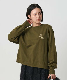 BEAUTY&YOUTH UNITED ARROWS 【別注】＜Americana＞ロゴロングスリーブTシャツ ビューティー＆ユース　ユナイテッドアローズ トップス カットソー・Tシャツ グリーン ホワイト【送料無料】