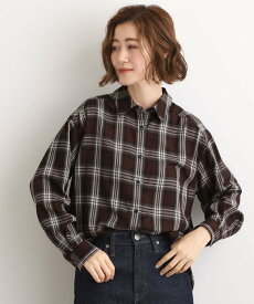 【SALE／45%OFF】grove 今の季節にちょうどいい オンブレーチェックシャツ グローブ トップス シャツ・ブラウス ブラウン