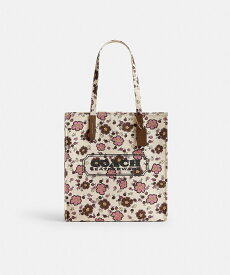 【SALE／60%OFF】COACH OUTLET 【公式】キャンバス トート バッグ・フローラル プリント コーチ　アウトレット バッグ トートバッグ ピンク【送料無料】