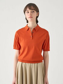 【SALE／30%OFF】JOHN SMEDLEY 半袖コットンニットポロシャツ ｜ JILL ｜ 30G COMMON FIT ジョンスメドレー トップス ニット レッド【送料無料】