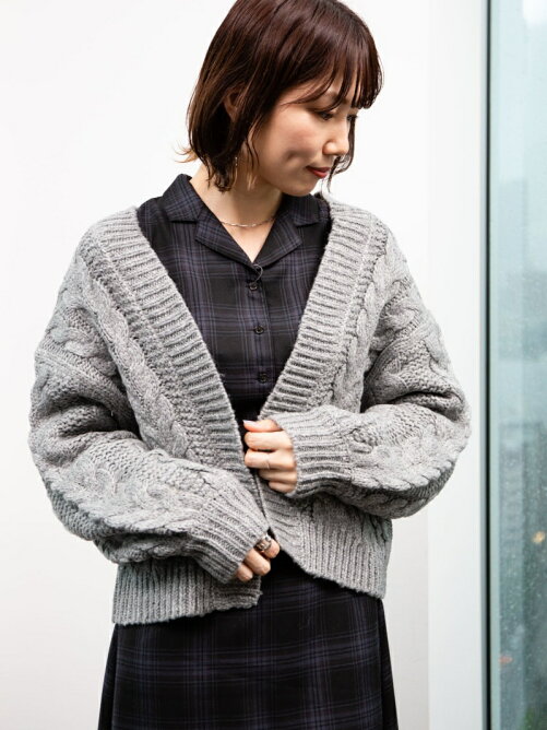 Earth Music Ecology ケーブルショートカーディガン Rakuten Fashion 楽天ファッション 旧楽天ブランドアベニュー V450