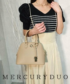 【SALE／12%OFF】MERCURYDUO 【MERCURYDUO/マーキュリーデュオ】メタルアイレット ハンドバッグ スタイルコード バッグ ハンドバッグ ベージュ ブラック ホワイト ブラウン ピンク【送料無料】