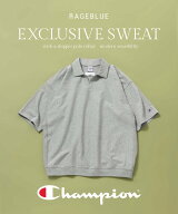 RAGEBLUE 【Champion/チャンピオン】別注スキッパースウェットT＜セットアップ着用可能＞ レイジブルー …
