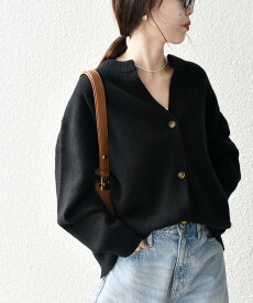 SHIPS any SHIPS any:＜手洗い可能＞AQUA カシミヤ ミックス スキッパー カーディガン シップス トップス カーディガン グリーン オレンジ ブラウン ブラック レッド【送料無料】