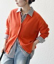 【SALE／20%OFF】SHIPS any SHIPS any:＜手洗い可能＞AQUA カシミヤ ミックス スキッパー カーディガン シップス トップス カーディガン グリーン オレンジ ブラウン ブラック レッド【送料無料】