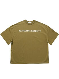 KATHARINE HAMNETT KATHARINE HAMNETT/(U)ORGANIC LOGO TEE リバースプロジェクトストア トップス カットソー・Tシャツ ベージュ グリーン ホワイト【送料無料】